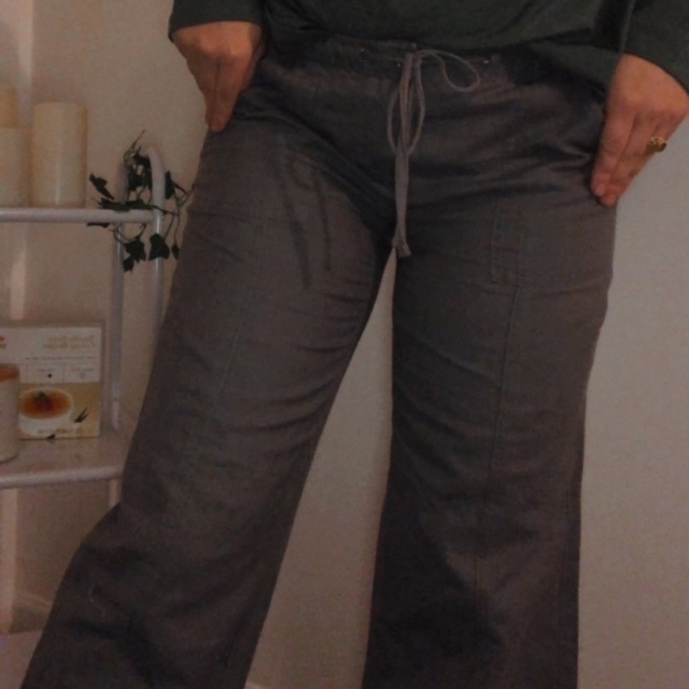 New York & Company Size Ex-Small Gray Linen Pants